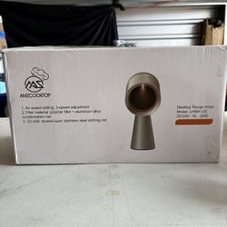 Portable Range Hood Kitchen Powerful 3-Speed Suction Desktop Compact Range Hood with 2 Replace Filter Low Noise Kitchen Exhaust Fan 