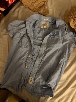 Abercrombie & Fitch Blue Gingham Button-Down Shirt