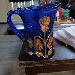 Mosser Cobalt Blue Picher Inverted Thistle