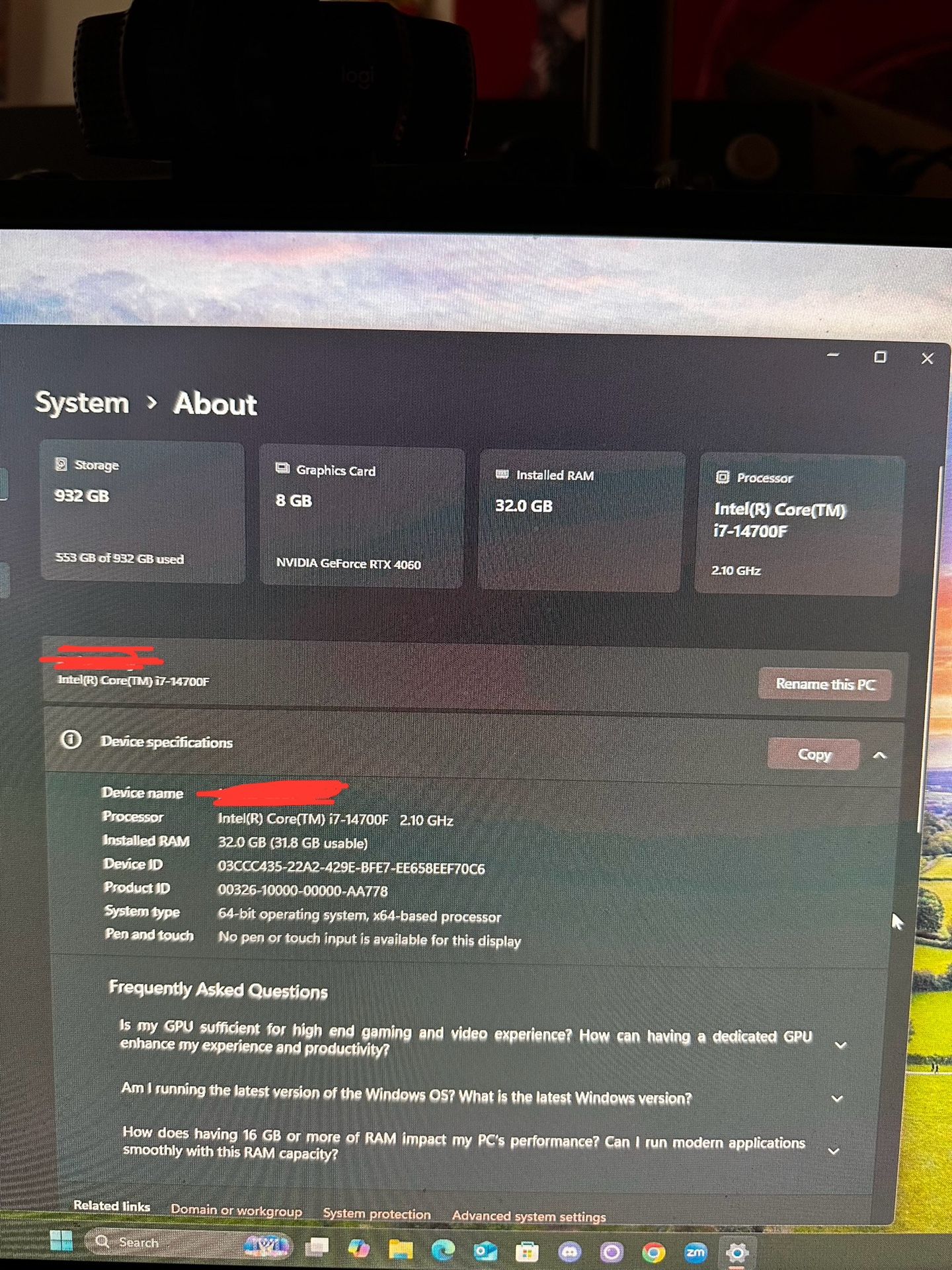 IBuypower PC W/ Monitor