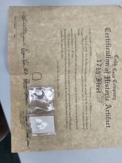 Real sunken shipwreck coin
