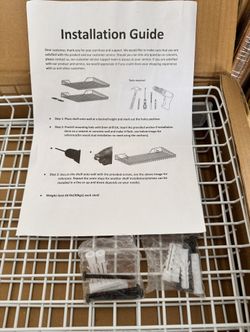 NEW WALMANN Garage Wall Shelf 2-Pack – Heavy Duty Steel Storage Racks - white