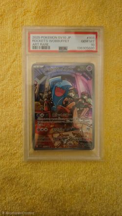PSA 10 Rocket's Wobbuffet Art Rare Pokemon Card
