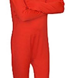 Kids Costume Full Body Zentai Suit Face Open (Kids Medium, Red). 