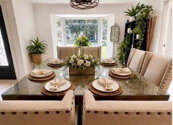 Beautiful Modern Rustic Dining Set by Cindy Crawford