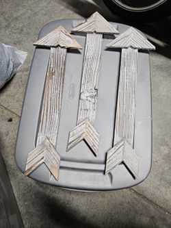 Wooden Decoration Arrows. Set Of 3