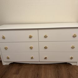 White Dresser Six Drawers