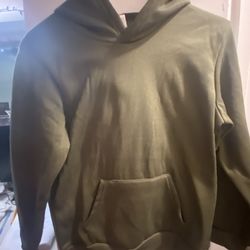 Never been worn olive green pullover hoodie size 8/10