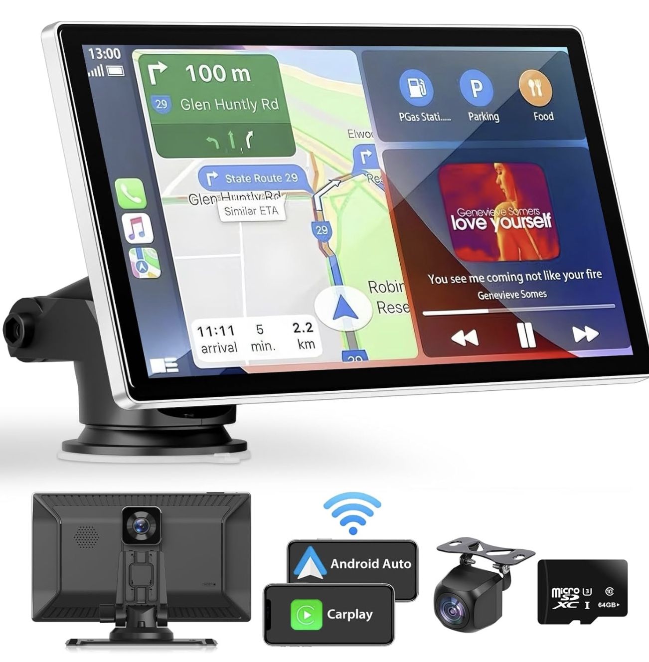 Portable 9” Wireless Apple CarPlay Screen – Upgrade Your Ride in Minutes! 🚗✨