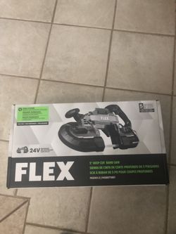 New In Box Flex 24v Battery Powered Band Saw; NO BATTERY OR CHARGER