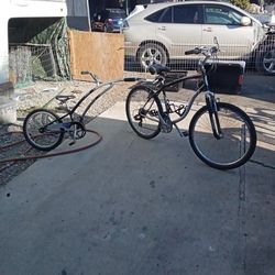 Mt. Bike With Youth Bike Pull Along