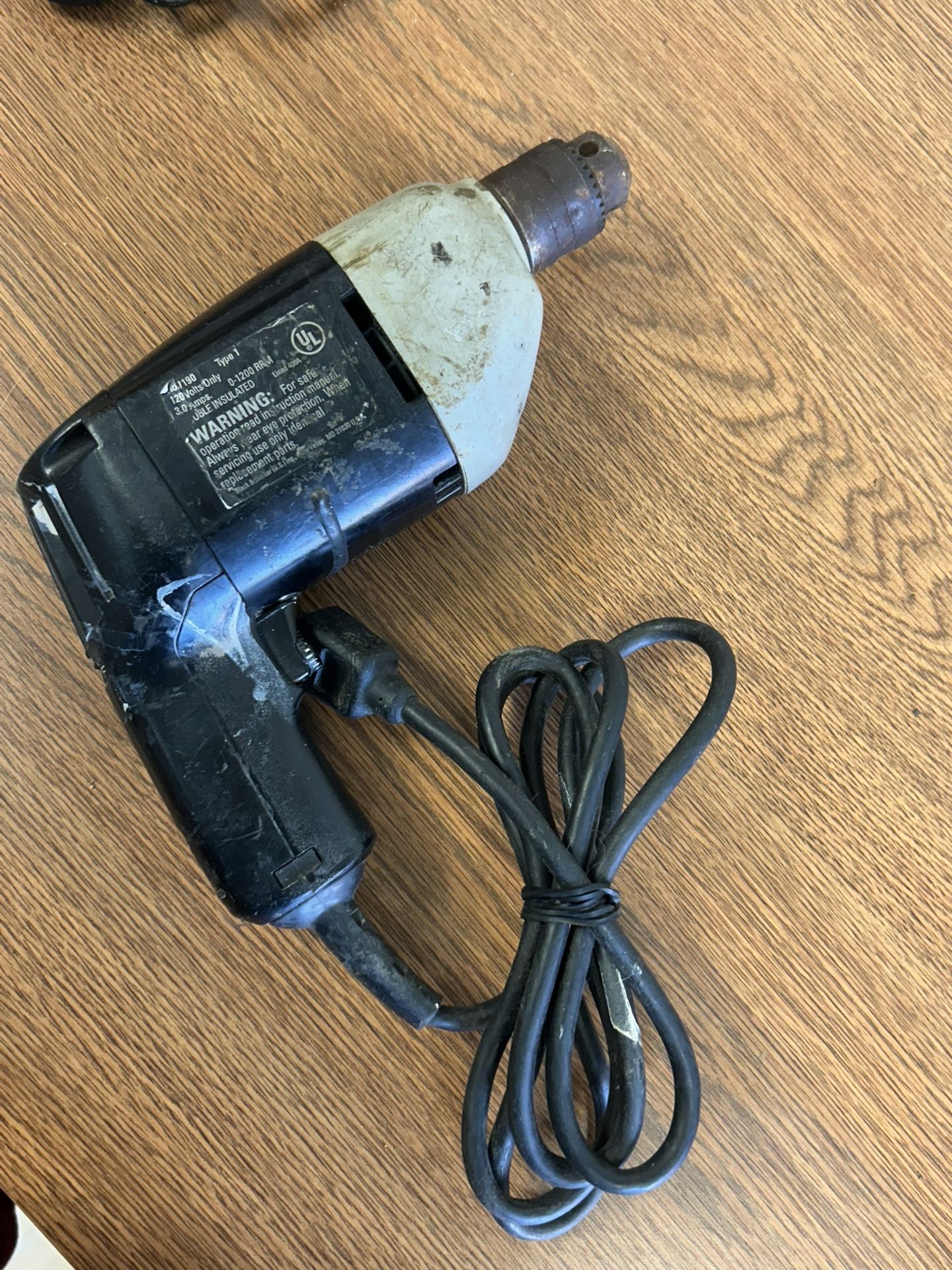 Vintage Black & Decker 3/8 Inch Corded Electric Drill – Model 7153 Type 1