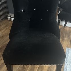 Black Velvet Chair