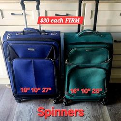 Suitcases W Spinner Wheels & Handle