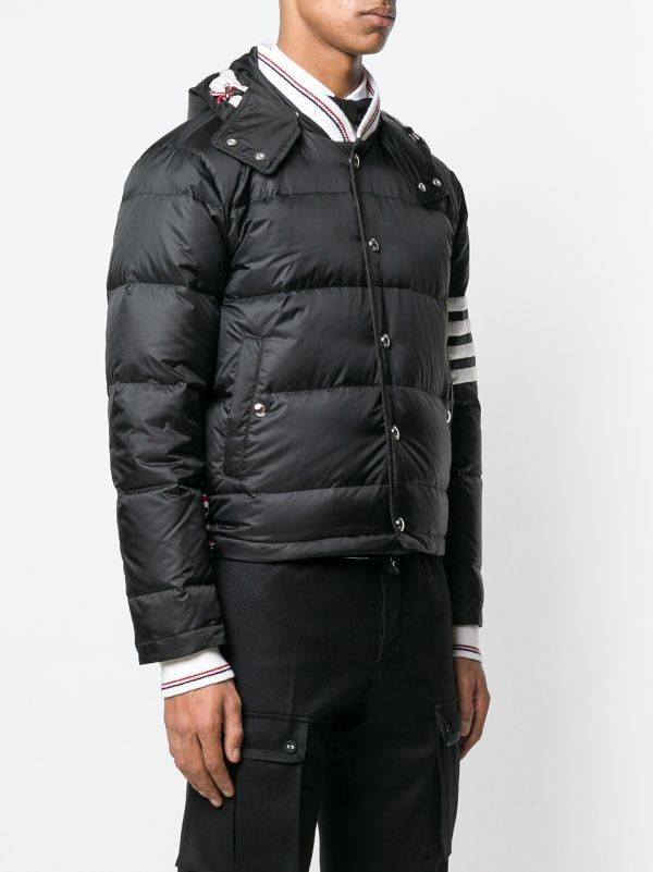 Thom Browne 4-Bar Matte Nylon Bomber Jacket Black 4 (XL)