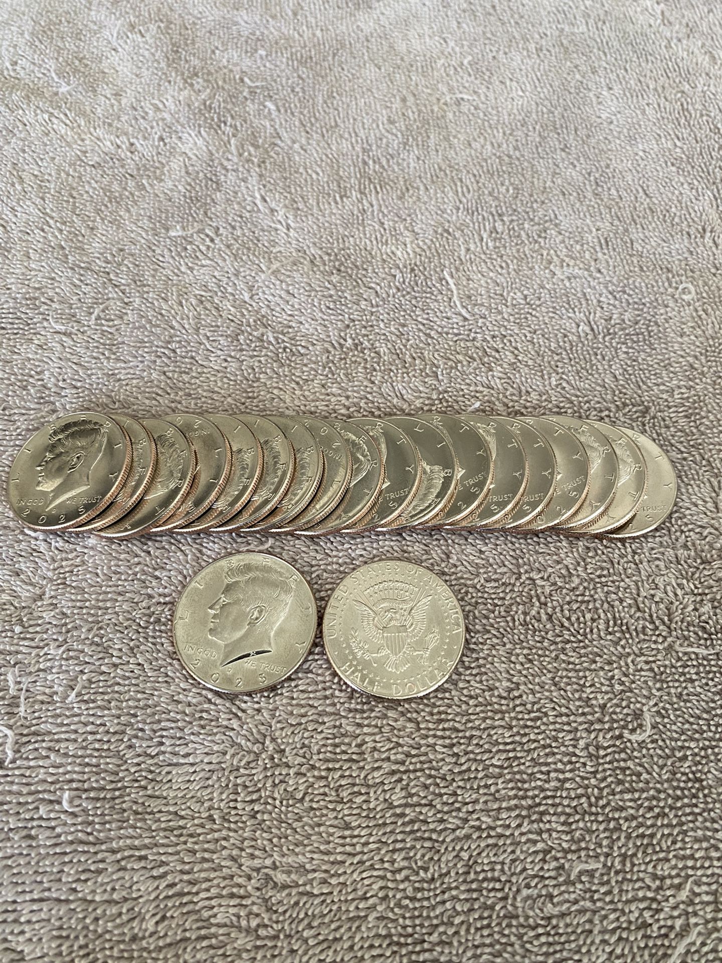New From The United States Mint 20 Kennedy Half Dollars. Last Year