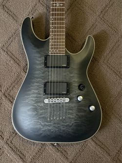 Black Schecter guitar