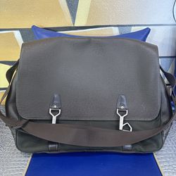 Louis Vuitton Brown/Green Taiga Leather Dersou Messenger Shoulder Bag