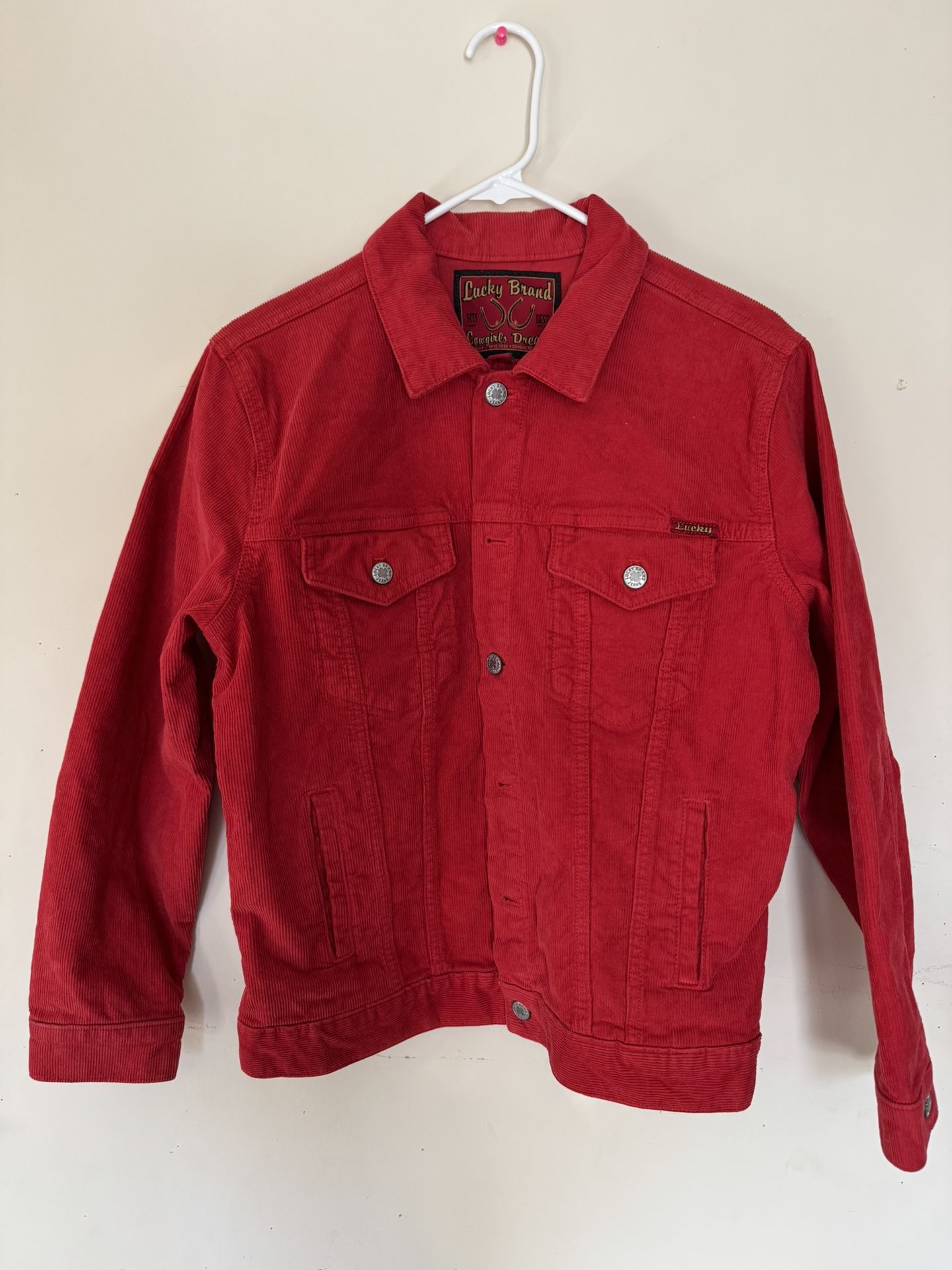 Lucky Brand XL Cowgirls Dream Red Corduroy Jacket