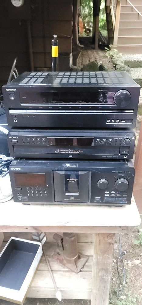 onkyo receiver & 2 different Sony cd changers