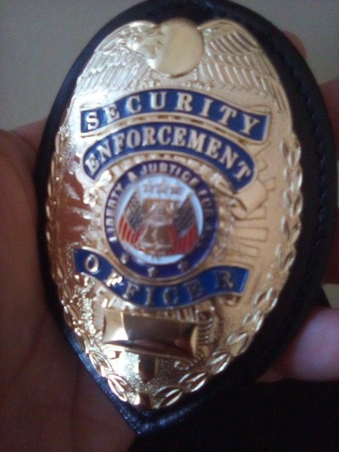 Security Guard Officer Metal Plate