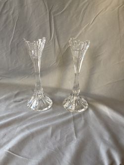 Crystal candle holders