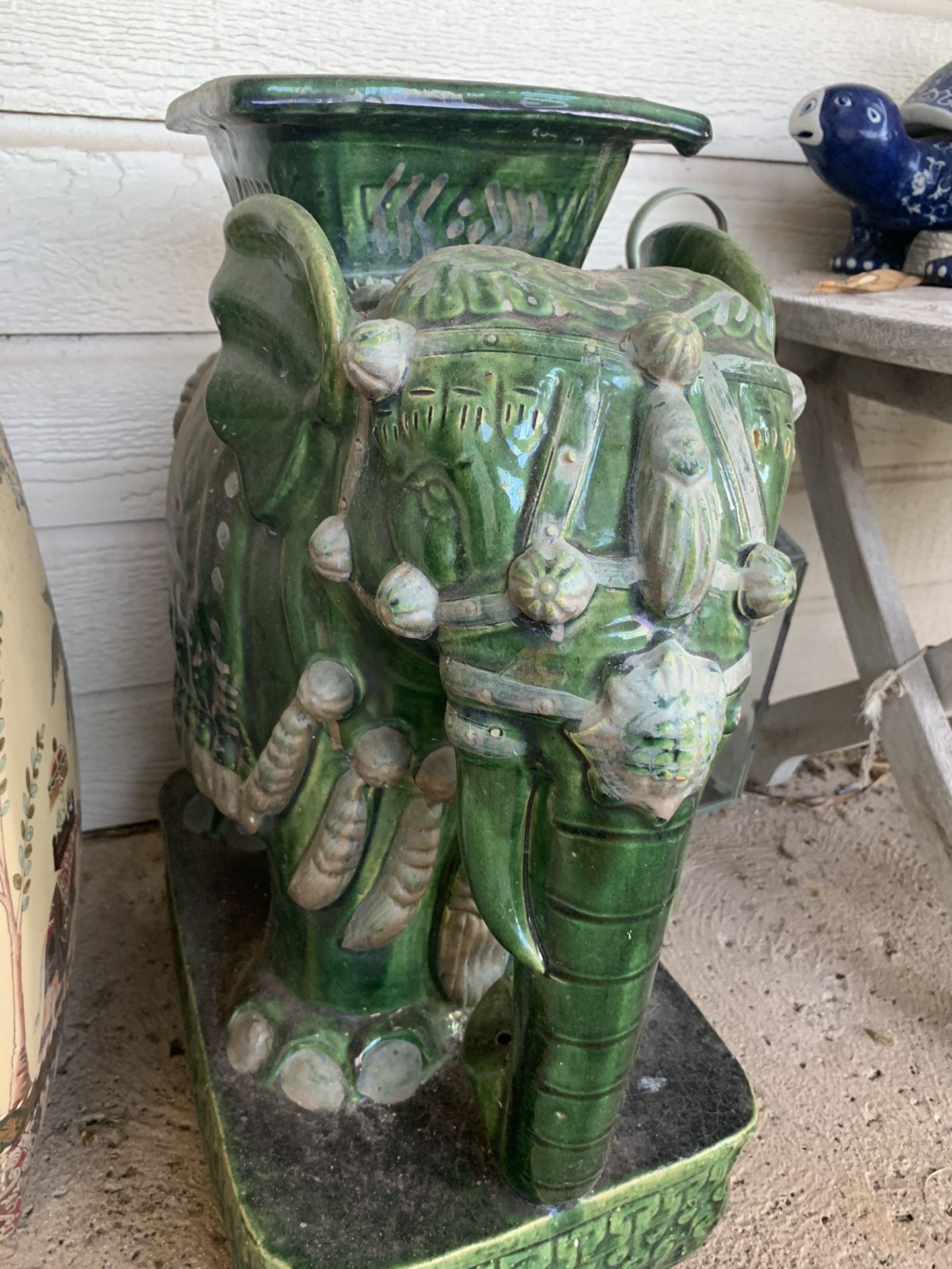 Ceramic Statue Elephant Plant Stands or end tables