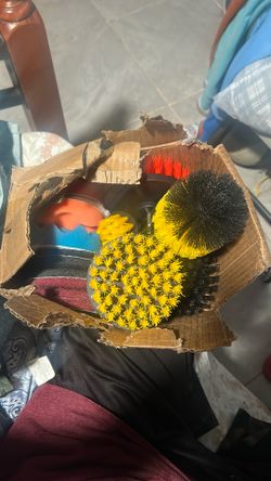 20 Pack Drill Brush Attachments Set, Buffing Pads & Scrub Pads, Manual Power Scrubber Brush with Extend Long Attachment, for Car Polishing, Shower Scr