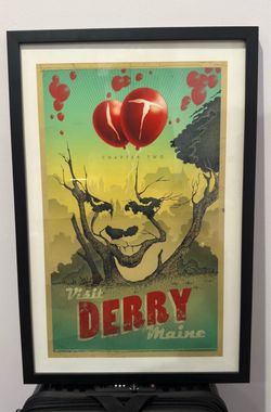 IT Chapter Two Framed Visit Derry Maine Poster