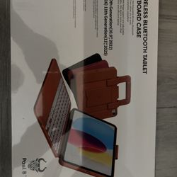 PAUL B for iPad 11th/10th Gen Case with Keyboard 11/10.9 inch A16 2025/2022,Handbag Design Wireless Keyboard Cover for iPad 11/10 Gen, with Pencil Hol