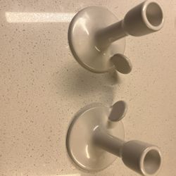Pair of White Candle Holders