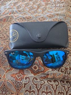 Wayfarer Rayban blue lense sunglasses
