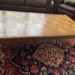 Solid Oak Parquet Coffee Table