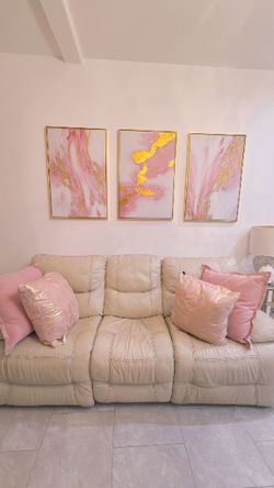 Leather Sofa Cream Color