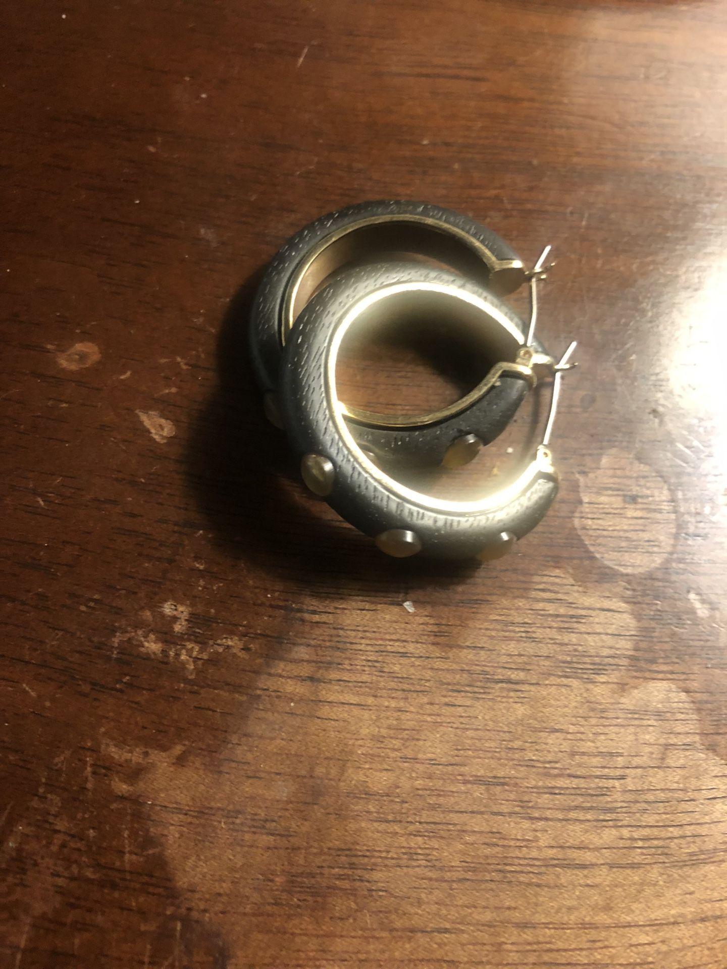 Leather Stud Earrings