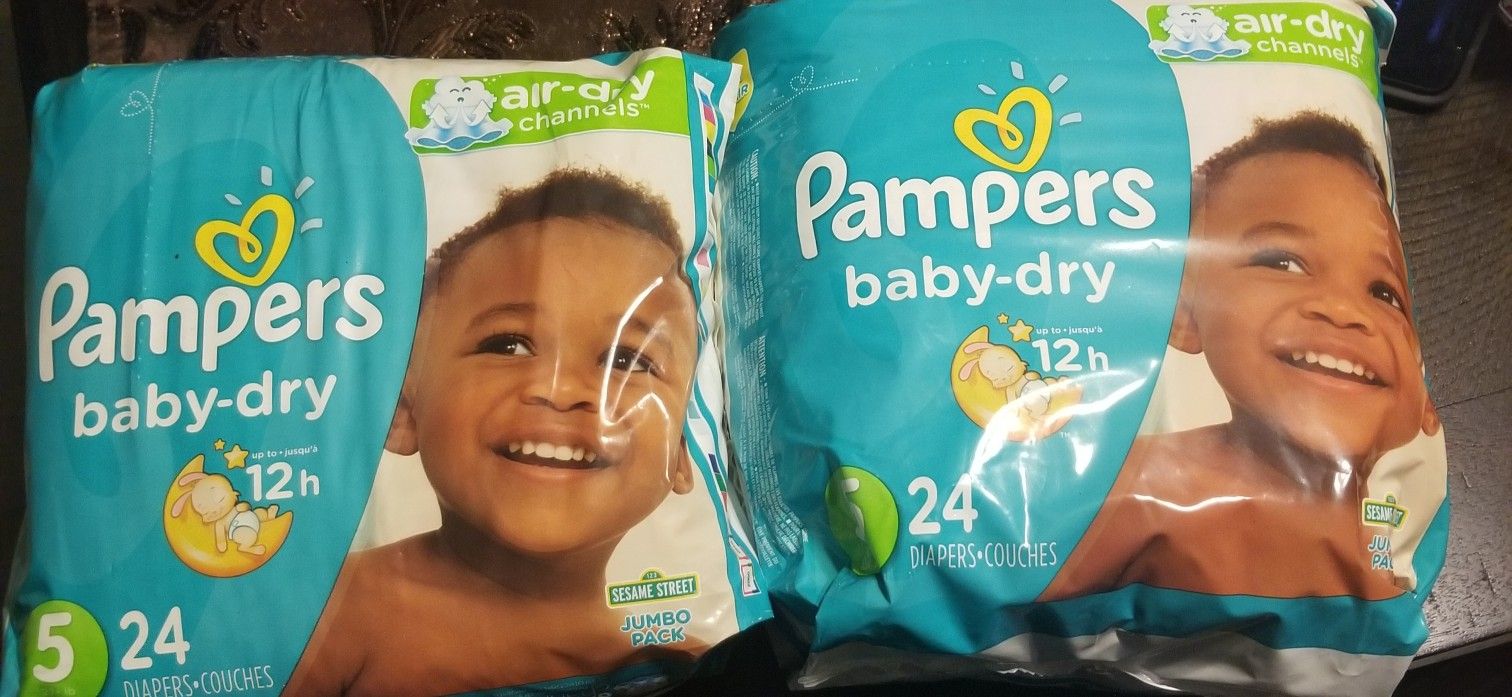 PAMPERS 48Ct SIZE 5......$15.00