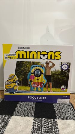 New in Box Sealed Illumination’s Minions Pool Float 4ft tall