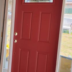 Exterior Door Steel Prehung Right Hand,$290, Used Good Condition 