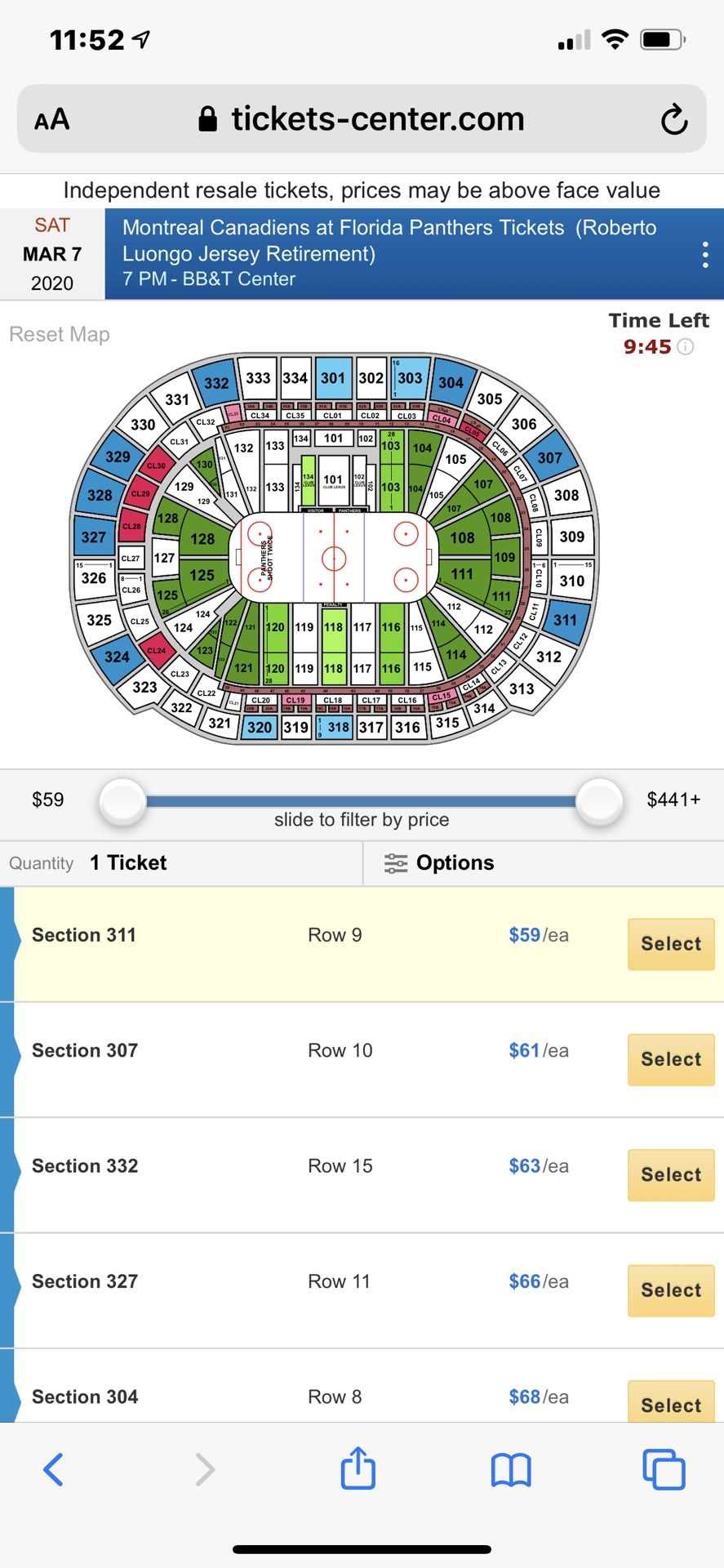 HOCKEY TICKET