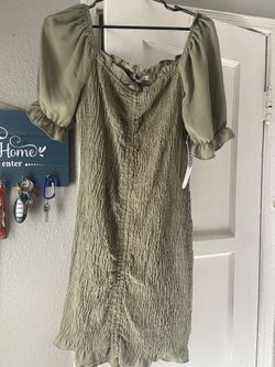 Olive Green Dress, size M - New 