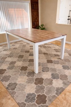 Beautiful Brand New Solid Two Tone Dining Table