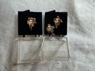 Texas Instruments Gold-Tone Enamel Charm Pins Set of 2