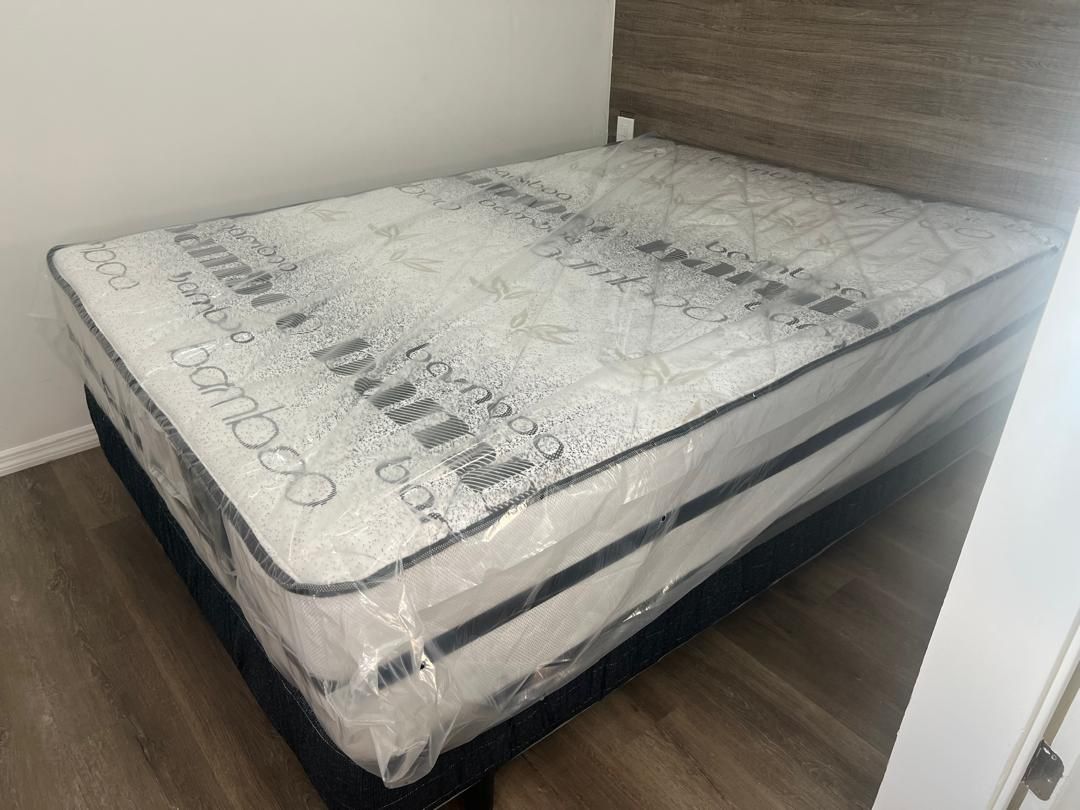 NEW MATTRESS FULL SIZE PLUSH WITH BOX SPRING 🚚🚚🚚
