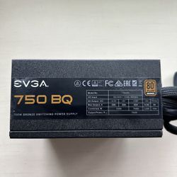 EVGA 750 BQ Bronze Power Supply 750W Semi Modular