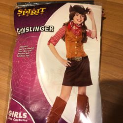 Girls Gunslinger size medium 7-10 costume