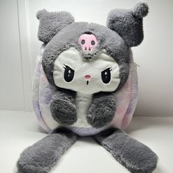 Backpack girl  Grey & pink  16 “ long 