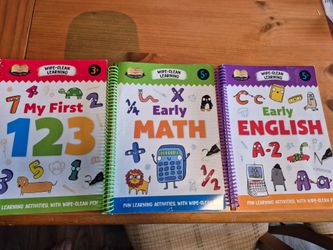 Early Math, English, My first 123- wipe clean books!