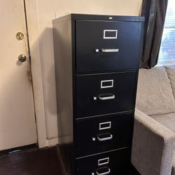 Black Metal File Cabinet 