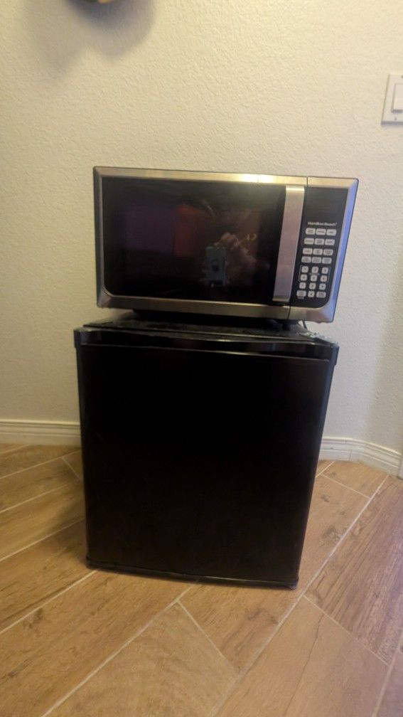 Mini Fridge And Microwave