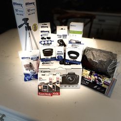  Canon EOS Rebel T7 DSLR Camera Bundle
